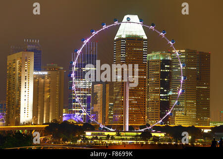 Singapore Flyer observation wheel, Singapore, Republic of Singapore Stock Photo