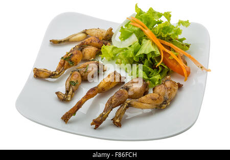 Grilled frog legs - French style Stock Photo