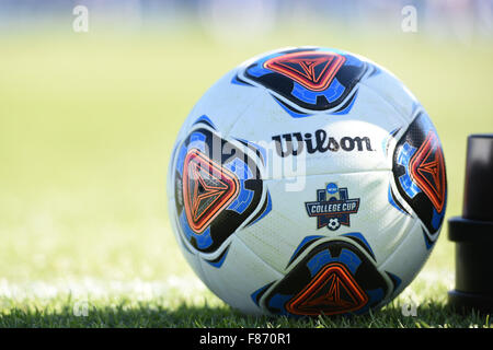 Cary, North Carolina, USA. 6th Dec, 2015. NCAA Championship soccer ball given out after game between the Duke Blue Devils and the Penn State Nittany Lions at WakeMed Soccer Park in Cary, North Carolina. Reagan Lunn/CSM/Alamy Live News Stock Photo