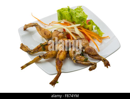 Grilled frog legs - French style Stock Photo