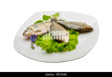 Raw Crucian fish - ready for cooking Stock Photo