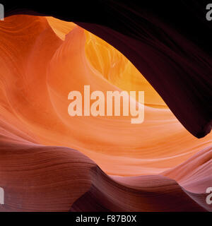 sandstone formations in lower antelope canyon on the navajo reservation near page, arizona Stock Photo