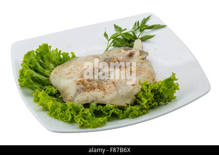 Ray Fish Cooked Grilled ray fish - Batoidea with salad Stock Photo - Alamy