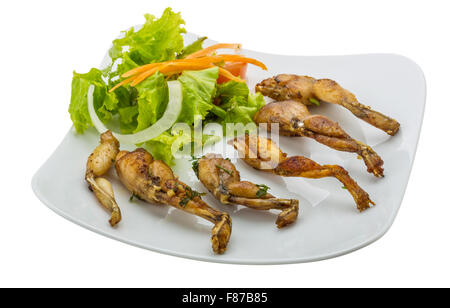 Grilled frog legs - French style Stock Photo