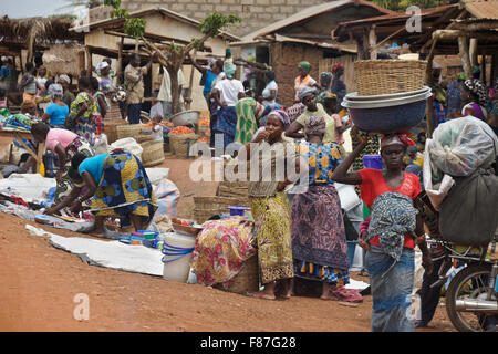 Open-air market held every four days in Keti, Togo Stock Photo