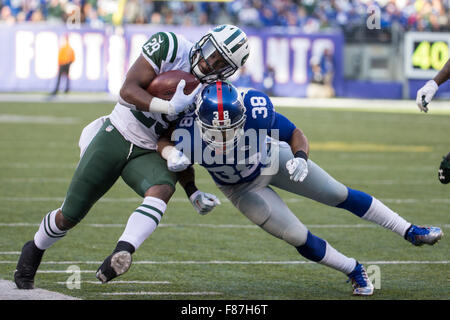 New York Giants cornerback Trumaine McBride (38) grabs a fumble by New  Orleans Saints wide receiver Willie Snead (83) as he returns it for a  touchdown in the second half of an