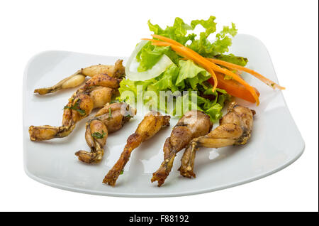 Grilled frog legs - French style Stock Photo