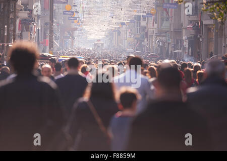 people crowd walking on busy street on daytime Stock Photo