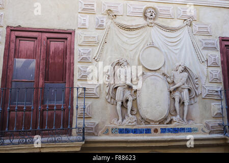 Bas relief on wall in Cuesta Losal ubeda spain Stock Photo