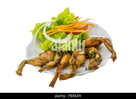 Grilled frog legs - French style Stock Photo