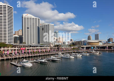 Cockle Bay Wharf, Darling Harbour, Sydney, NSW, Australia Stock Photo