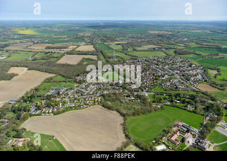 An aerial view of the Essex village of Kelvedon Hatch and surrounding