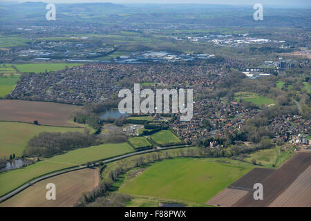 An aerial view of the Spennells area of Kidderminster Stock Photo