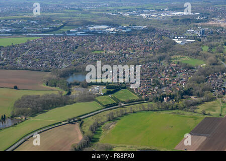 An aerial view of the Spennells area of Kidderminster Stock Photo