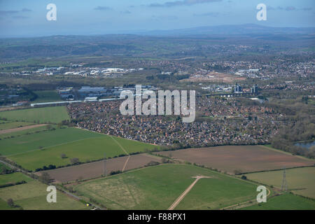 An aerial view of the Spennells area of Kidderminster Stock Photo