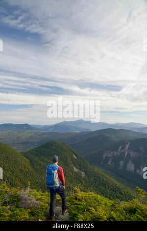 View of Mount Washington from Signal Ridge trail at sunrise, White Mountain National Forest, New Hampshire Stock Photo