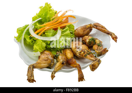 Grilled frog legs - French style Stock Photo