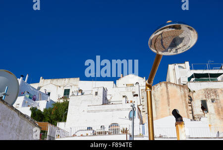Outside shower on terrace of apartment Ostuni Brindisi Province Puglia Italy Europe Stock Photo