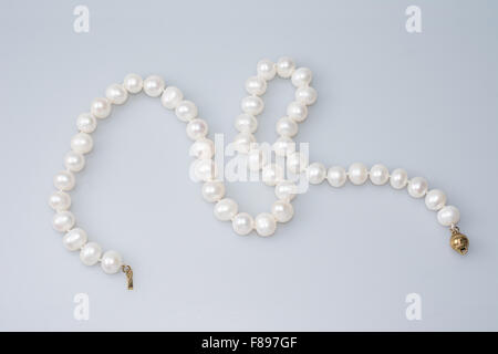 Close Up Pearl Necklace Stock Photo