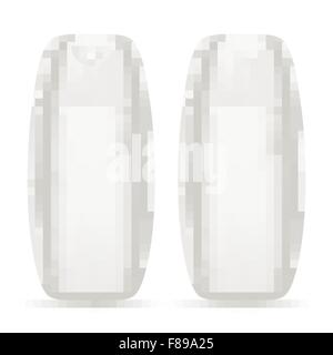 Shampoo White Plastic Bottle. EPS 10 Stock Vector