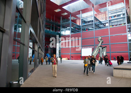 Library. Centro de Arte Reina Sofia National Museum, Madrid, Spain. Stock Photo