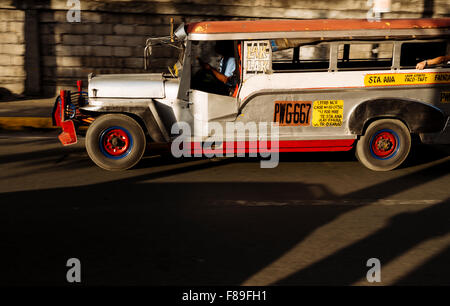 'Jeepney' traffic in central Manila, Philippines Stock Photo