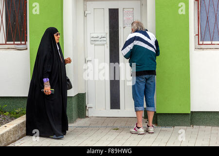 Muslim Mosque, Entrance for women, North Bohemian spa town. Teplice, Czech Republic Stock Photo