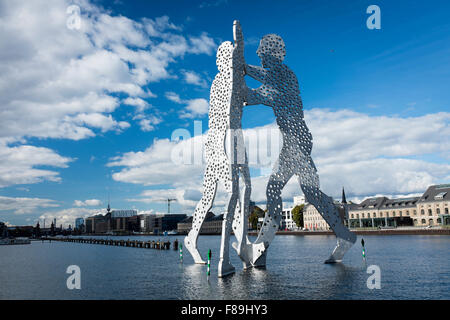 Molecule Man, sculpture in the River Spree, Berlin, Germany Stock Photo