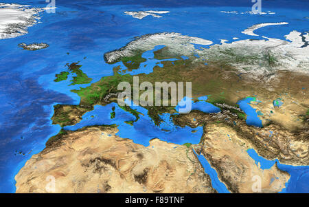 Detailed satellite view of the Earth and its landforms. Elements of this image furnished by NASA Stock Photo