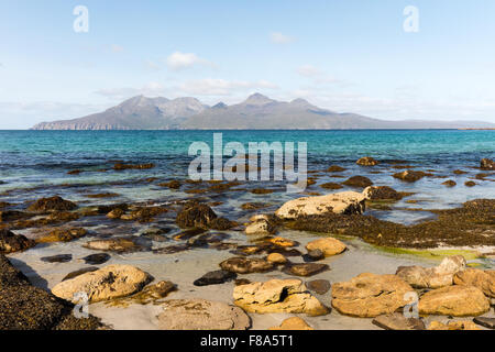 The singing sands of the Isle of Eigg, Small Isles, Inner Hebrides, Scotland Stock Photo