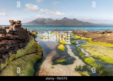 The singing sands of the Isle of Eigg, Small Isles, Inner Hebrides, Scotland Stock Photo