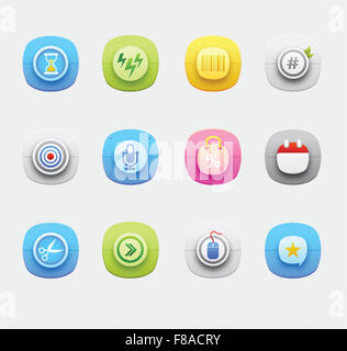 Illustration Microphone Mobile Application Icon Stock Photo - Alamy