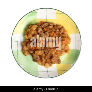 Vegetable Stew with Chicken Gizzards. Isolated with clipping path. Stock Photo