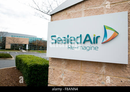 A logo sign outside the headquarters of the Sealed Air Corporation in Charlotte, North Carolina on November 28, 2015. Stock Photo