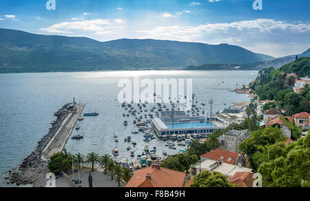 Herceg Novi harbor Stock Photo