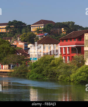 City View to Fontainhas and Altinho. Panjim Goa India Stock Photo