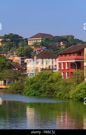 City View to Fontainhas and Altinho. Panjim Goa India Stock Photo