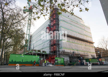 Building work takes place for the New New Scotland Yard police headquarters, The Curtis Green Building, Victoria Embankment