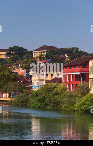 City View to Fontainhas and Altinho. Panjim Goa India Stock Photo