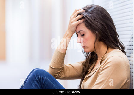 Tired woman. Stock Photo