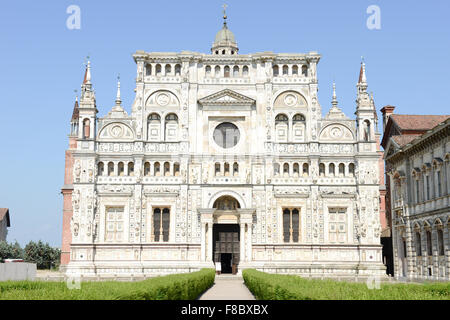 Certosa of Pavia medieval church and monastery in Pavia, Italy Stock Photo