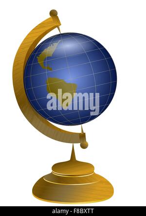 blue globes isolated on a white background Stock Vector