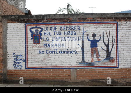A mural in the town of Mascota, Jalisco, Mexico. Stock Photo