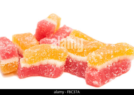 Delicious colorful marmalade isolated on white background Stock Photo