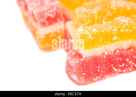 Delicious colorful marmalade isolated on white background Stock Photo