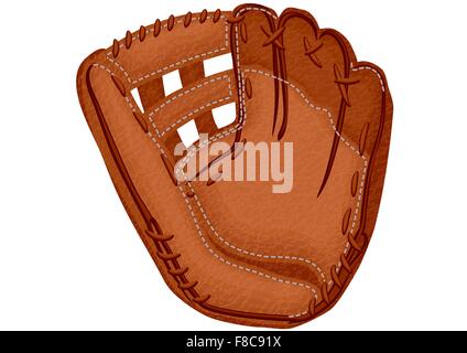 baseball glove isolated on a white background Stock Vector