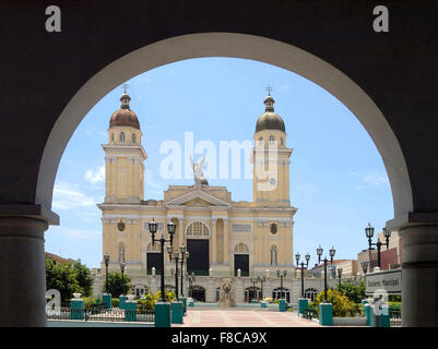 The city hall of Santiago de Cuba in Cuba. At the balcony of this building declared Fidel Castro on January the first of 1959 th Stock Photo