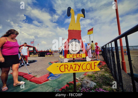 Crazy golf course at Mablethorpe. Lincolnshire. England. UK Stock Photo