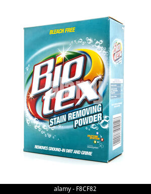 Box of  Bio Tex bleach free stain removing powder on a white background Stock Photo