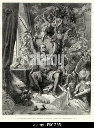 DON QUIXOTE  Illustration by French artist Gustave Dore Stock Photo